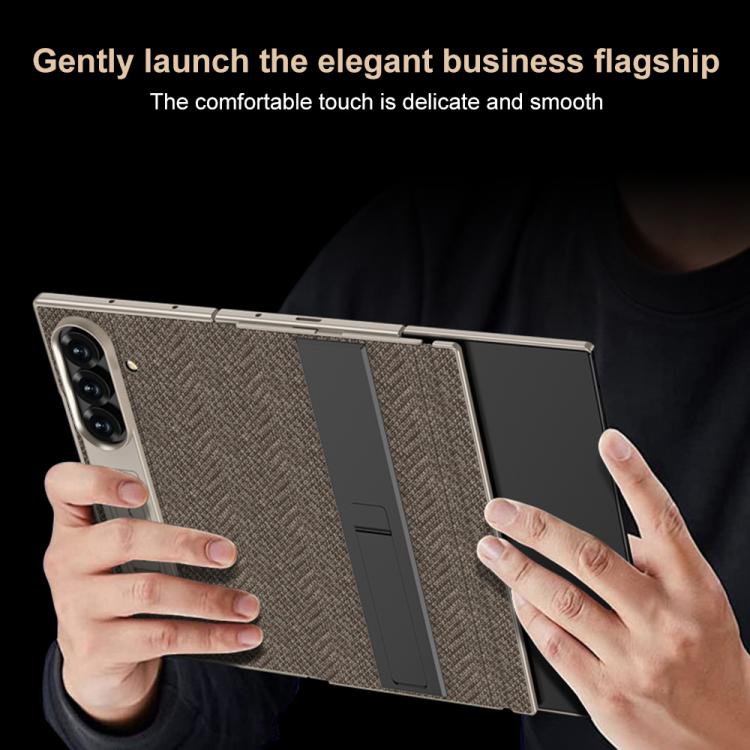 For Samsung Galaxy Z TriFold GKK Full Coverage Magnetic Flip Phone Case with All Purpose Holder