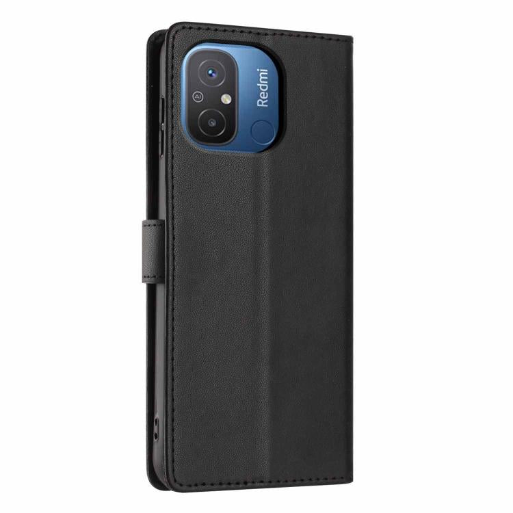 For Redmi 12C Tree Cat Embossed Flip Vegan Leather Phone Case
