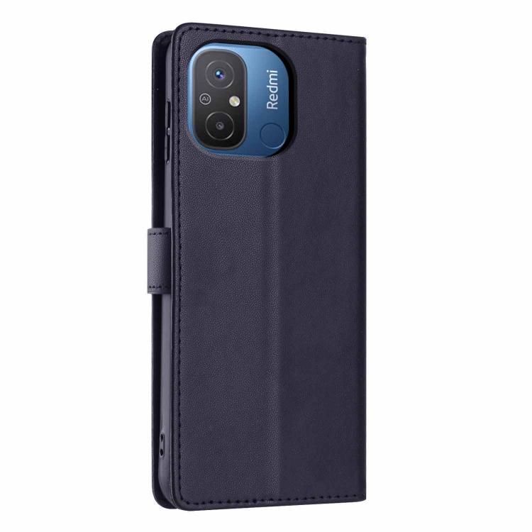 For Redmi 12C Tree Cat Embossed Flip Vegan Leather Phone Case