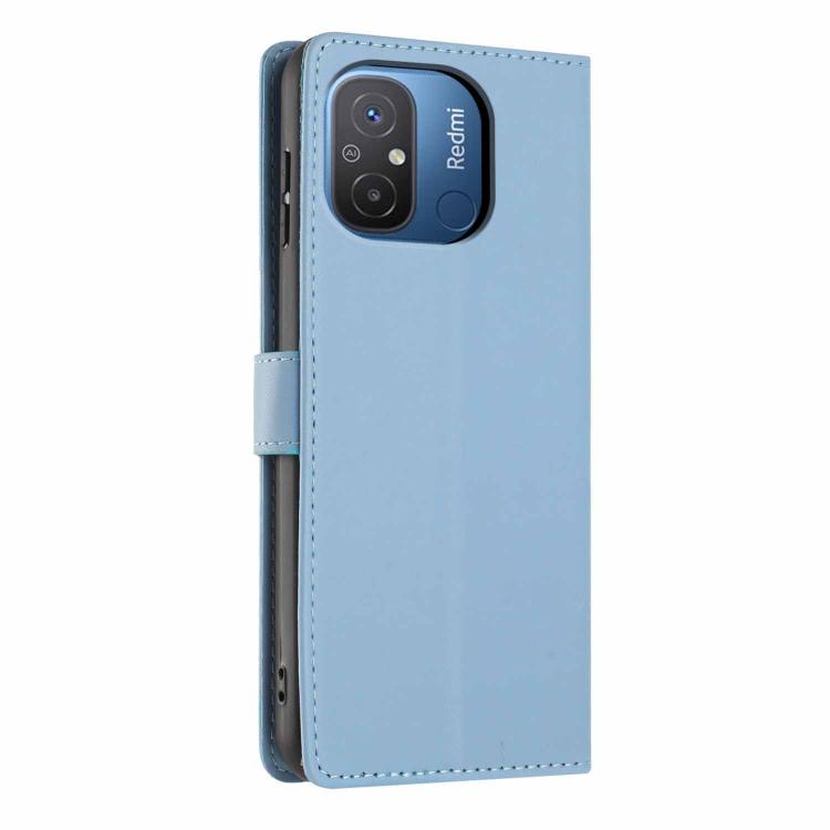 For Redmi 12C Tree Cat Embossed Flip Vegan Leather Phone Case