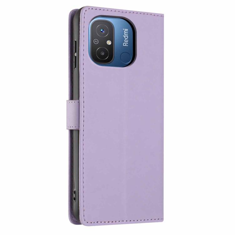 For Redmi 12C Tree Cat Embossed Flip Vegan Leather Phone Case