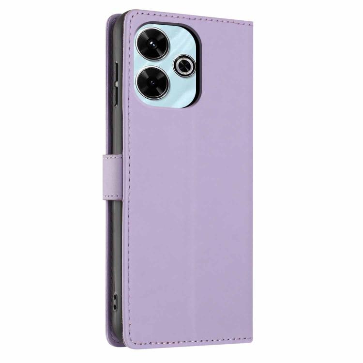 For Redmi 13 4G Tree Cat Embossed Flip Vegan Leather Phone Case