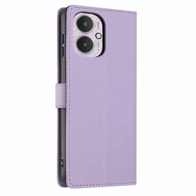 For Redmi 13C 4G / 5G / Poco M6 Tree Cat Embossed Flip Vegan Leather Phone Case