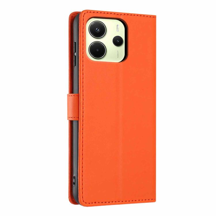 For Redmi Note 14 4G Global 163.25mm Tree Cat Embossed Flip Vegan Leather Phone Case