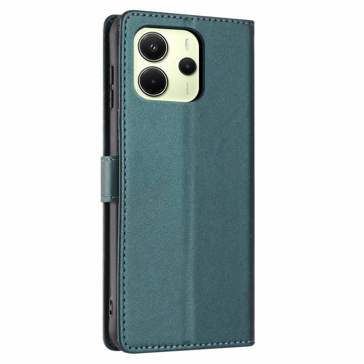 For Redmi Note 14 4G Global 163.25mm Tree Cat Embossed Flip Vegan Leather Phone Case