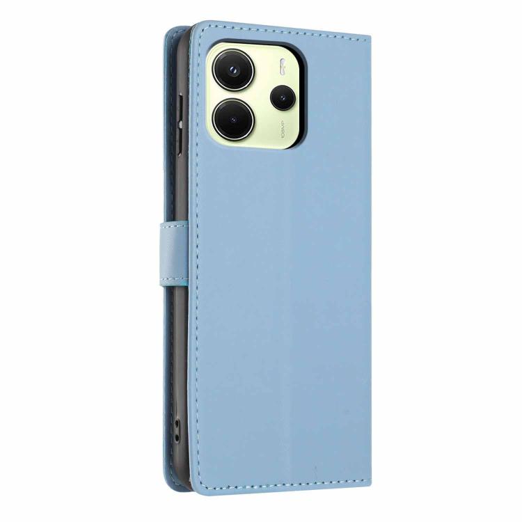 For Redmi Note 14 4G Global 163.25mm Tree Cat Embossed Flip Vegan Leather Phone Case
