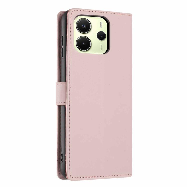 For Redmi Note 14 4G EU 164.84mm Tree Cat Embossed Flip Vegan Leather Phone Case