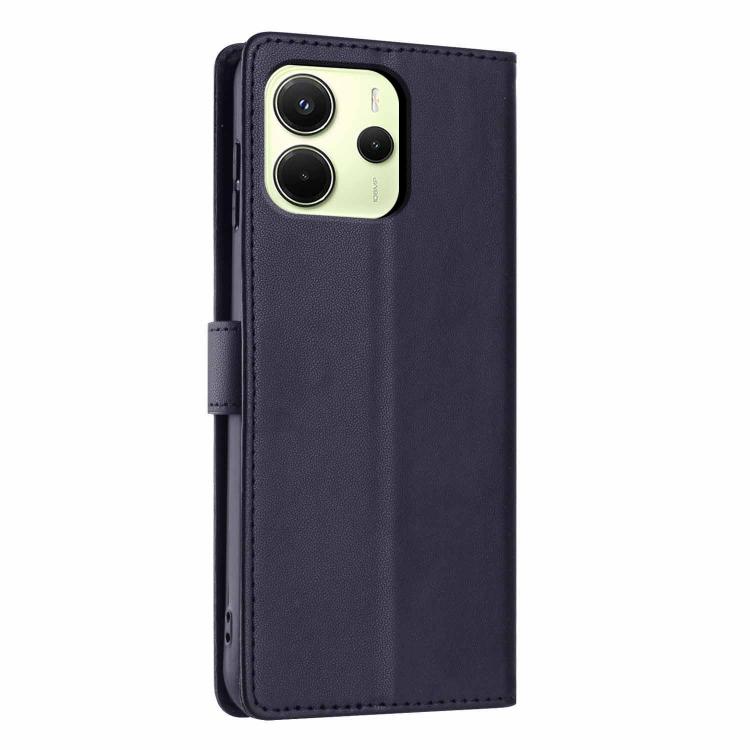 For Redmi Note 14 4G EU 164.84mm Tree Cat Embossed Flip Vegan Leather Phone Case