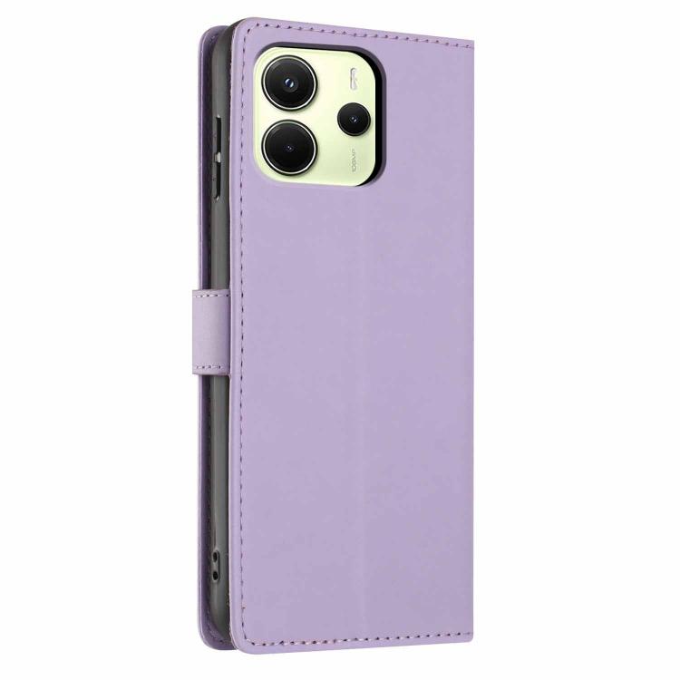 For Redmi Note 14 4G EU 164.84mm Tree Cat Embossed Flip Vegan Leather Phone Case