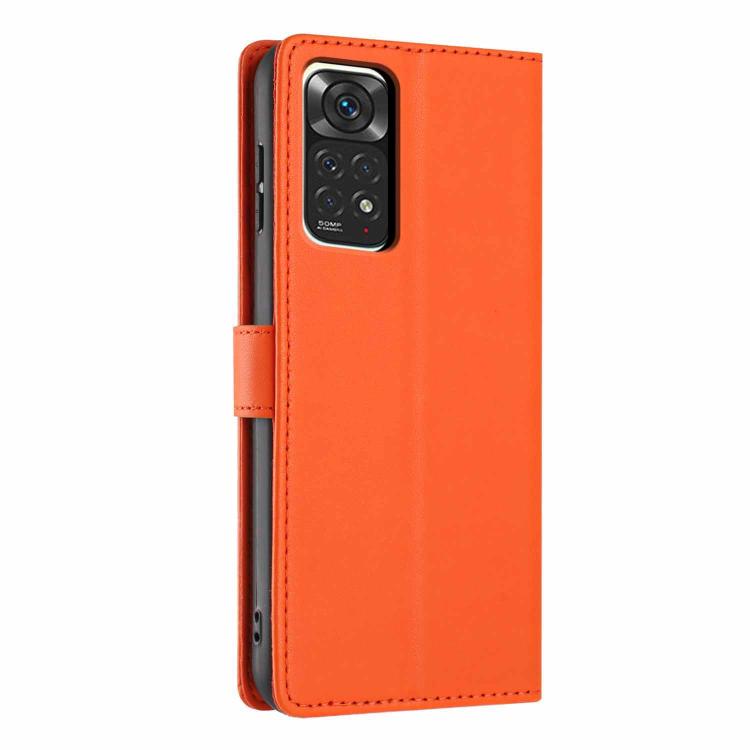 For Redmi Note 11 4G / 11S 4G Global Tree Cat Embossed Flip Vegan Leather Phone Case