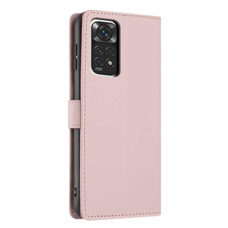 For Redmi Note 11 4G / 11S 4G Global Tree Cat Embossed Flip Vegan Leather Phone Case