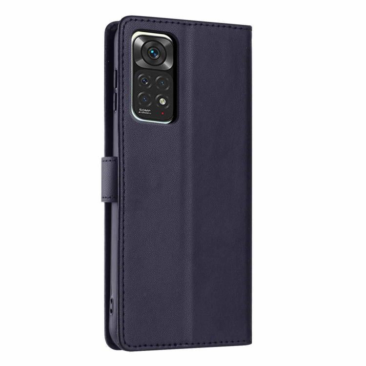 For Redmi Note 11 4G / 11S 4G Global Tree Cat Embossed Flip Vegan Leather Phone Case