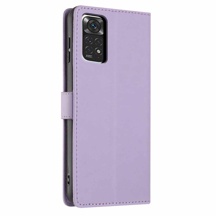 For Redmi Note 11 4G / 11S 4G Global Tree Cat Embossed Flip Vegan Leather Phone Case