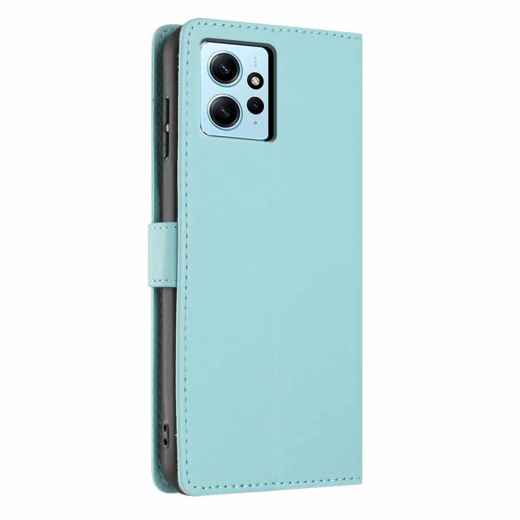For Redmi Note 12 4G Global Tree Cat Embossed Flip Vegan Leather Phone Case