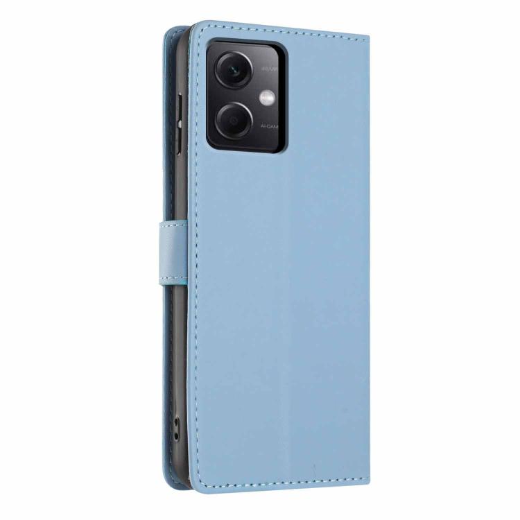 For Redmi Note 12 5G / Poco X5 Tree Cat Embossed Flip Vegan Leather Phone Case