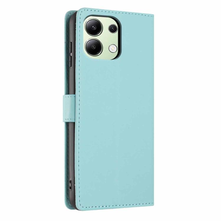 For Redmi Note 13 4G Tree Cat Embossed Flip Vegan Leather Phone Case