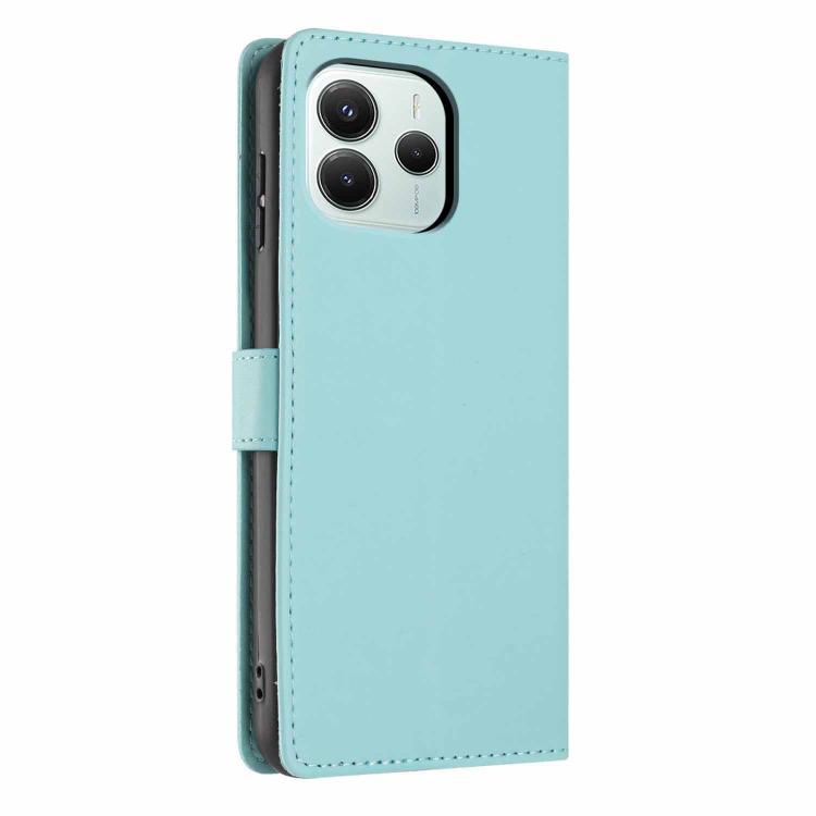 For Redmi Note 14 5G Tree Cat Embossed Flip Vegan Leather Phone Case