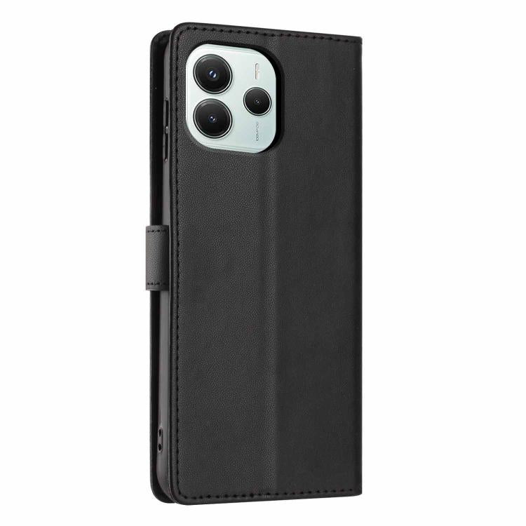 For Redmi Note 14 5G Tree Cat Embossed Flip Vegan Leather Phone Case