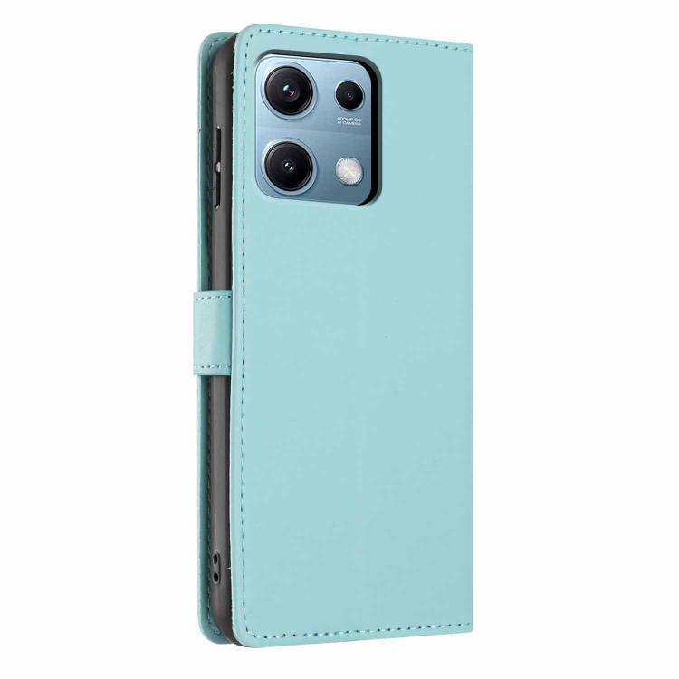 For Redmi Note 14S 4G Tree Cat Embossed Flip Vegan Leather Phone Case