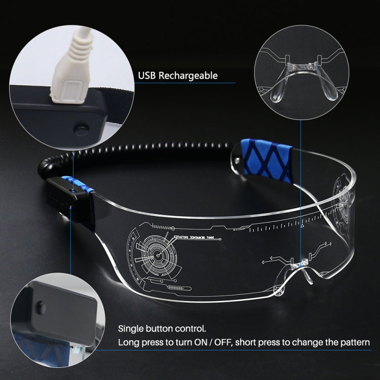 7-color Acrylic LED Luminous Glasses with USB Charge Port