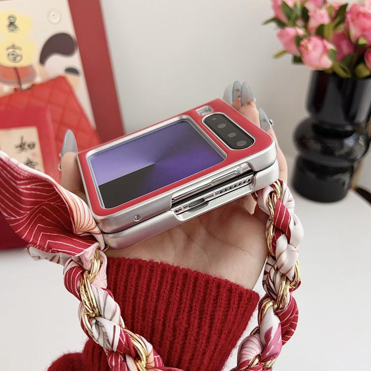 For Huawei Pura X Puffer Jacket Scarf Fabric Wrist Strap Phone Case