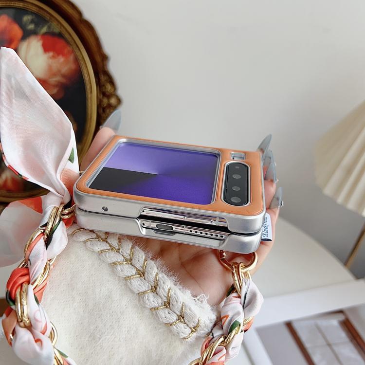 For Huawei Pura X Puffer Jacket Scarf Fabric Wrist Strap Phone Case