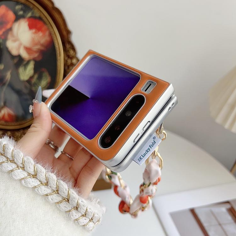 For Huawei Pura X Puffer Jacket Scarf Fabric Wrist Strap Phone Case