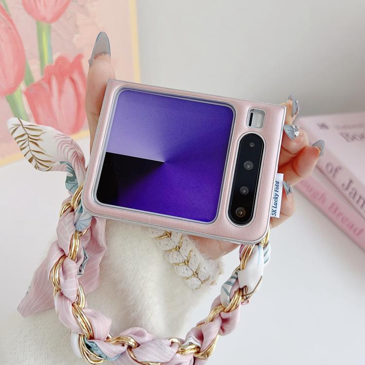 For Huawei Pura X Puffer Jacket Scarf Fabric Wrist Strap Phone Case