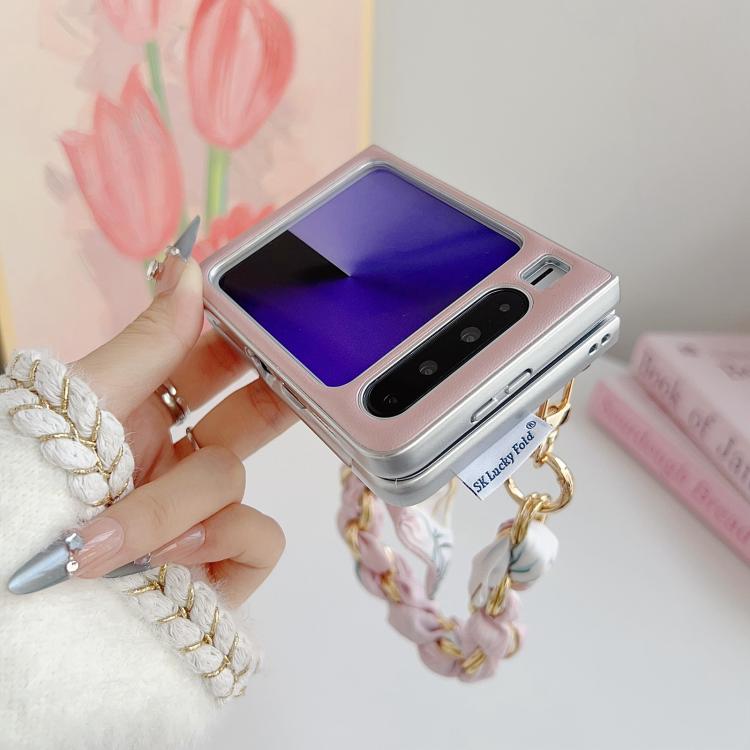 For Huawei Pura X Puffer Jacket Scarf Fabric Wrist Strap Phone Case