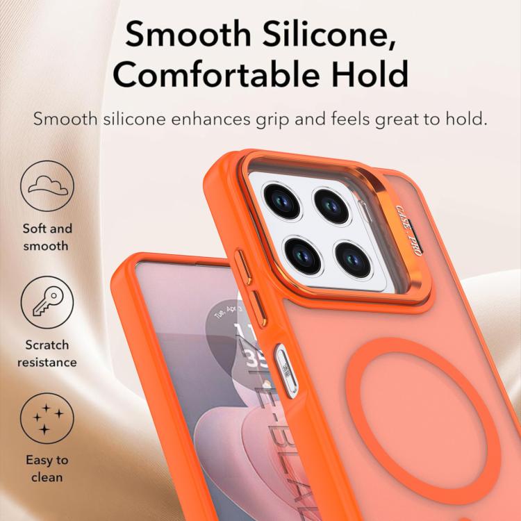 For ZTE Blade A56 4G Bright Color Frosted Skin-feel Camera Bracket Magsafe Phone Case