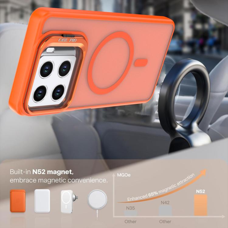 For ZTE Blade A56 4G Bright Color Frosted Skin-feel Camera Bracket Magsafe Phone Case