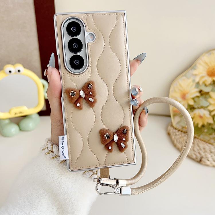 For Samsung Galaxy Z Fold7 5G Puffer Jacket Chic Phone Case with Wrist Strap