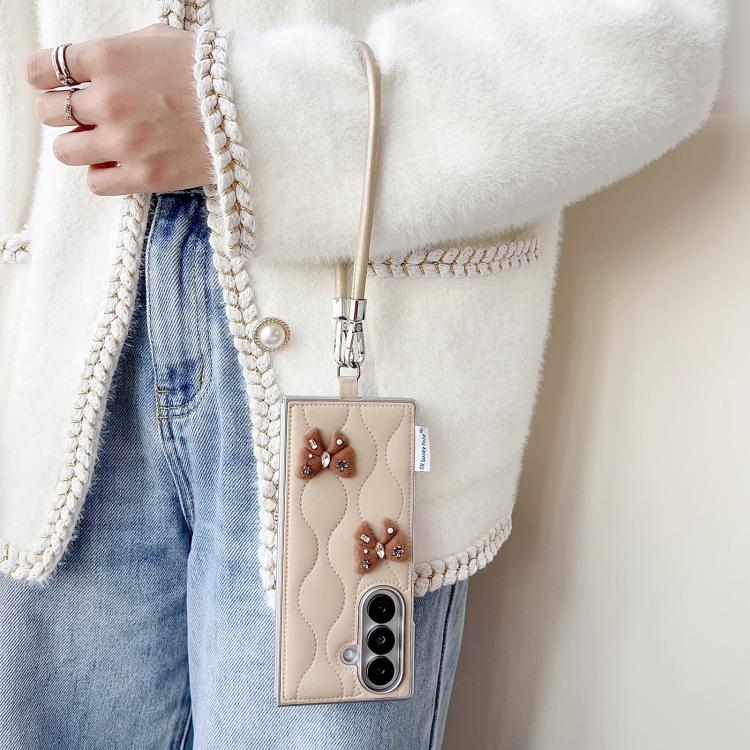 For Samsung Galaxy Z Fold7 5G Puffer Jacket Chic Phone Case with Wrist Strap