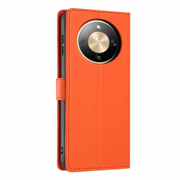 For Honor Magic8 Lite Tree Cat Embossed Flip Vegan Leather Phone Case
