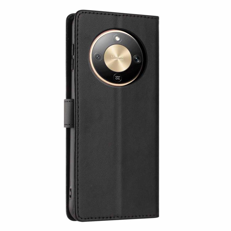 For Honor Magic8 Lite Tree Cat Embossed Flip Vegan Leather Phone Case
