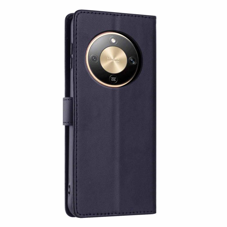 For Honor Magic8 Lite Tree Cat Embossed Flip Vegan Leather Phone Case