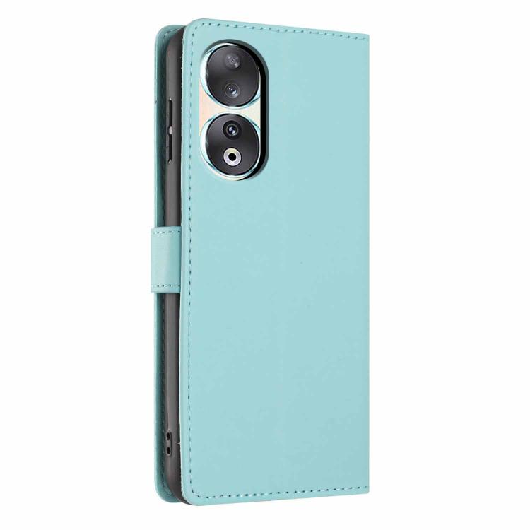 For Honor 90 Tree Cat Embossed Flip Vegan Leather Phone Case