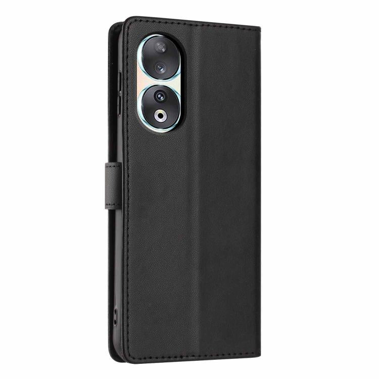 For Honor 90 Tree Cat Embossed Flip Vegan Leather Phone Case