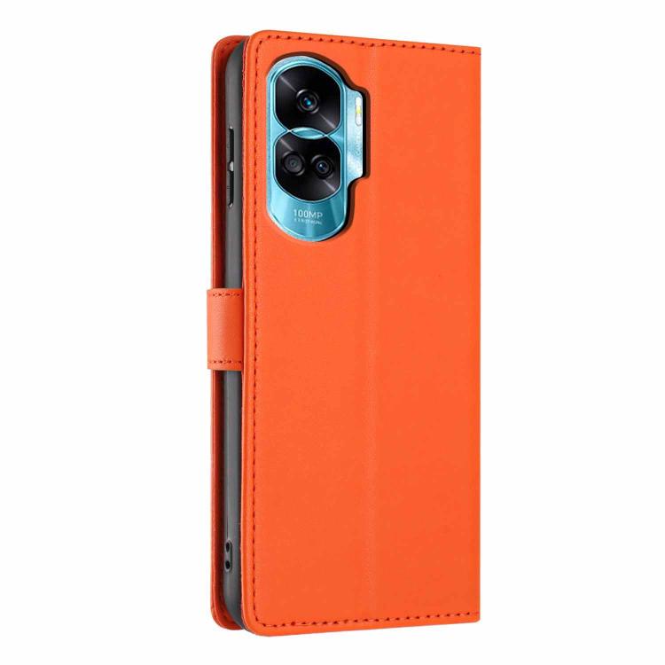 For Honor 90 Lite Tree Cat Embossed Flip Vegan Leather Phone Case