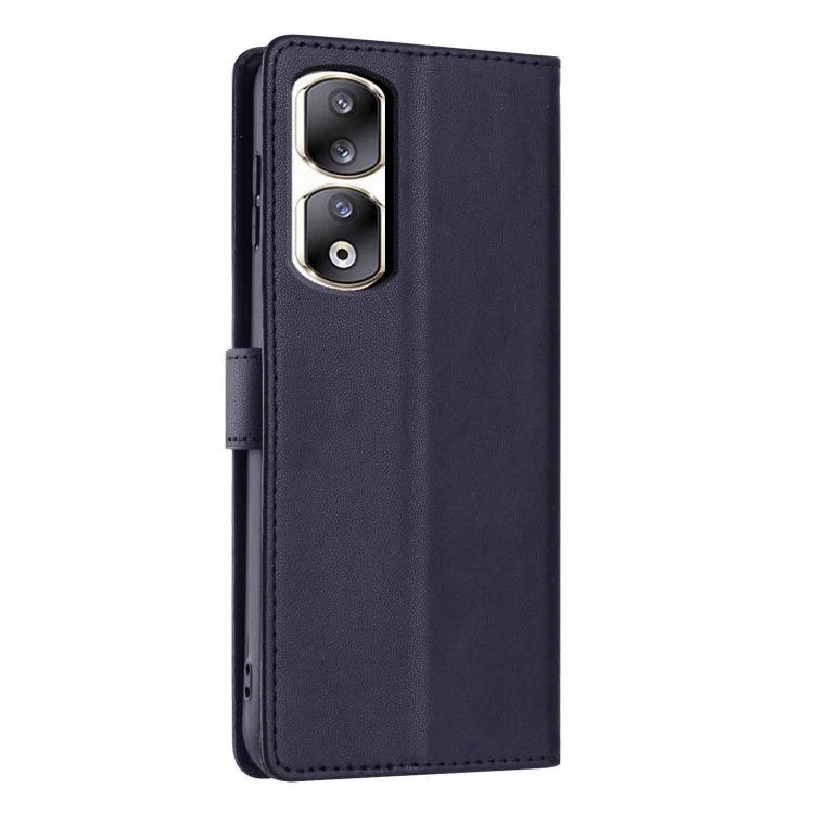 For Honor 90 Pro Tree Cat Embossed Flip Vegan Leather Phone Case