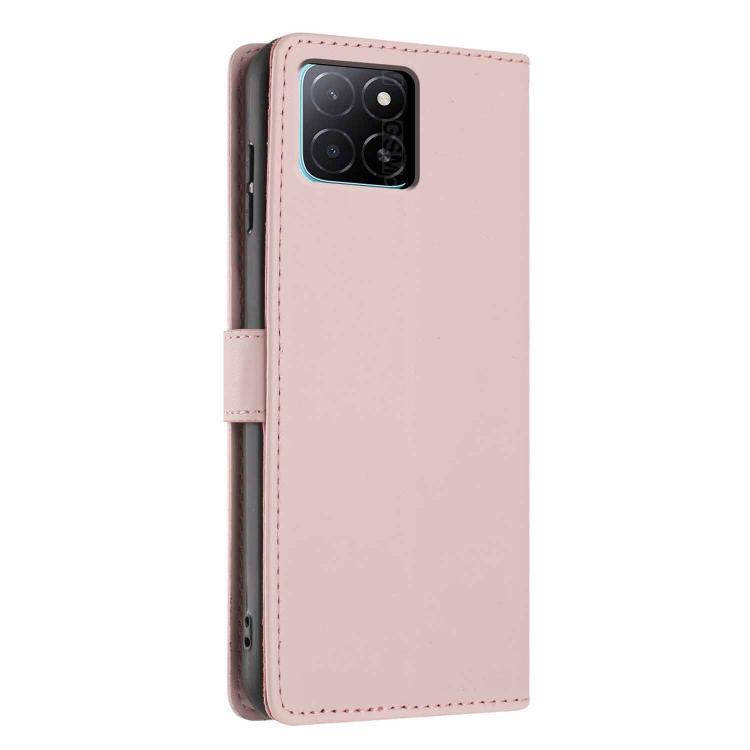 For Honor X5b Tree Cat Embossed Flip Vegan Leather Phone Case