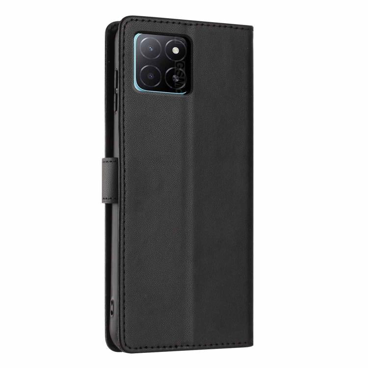 For Honor X5b Tree Cat Embossed Flip Vegan Leather Phone Case