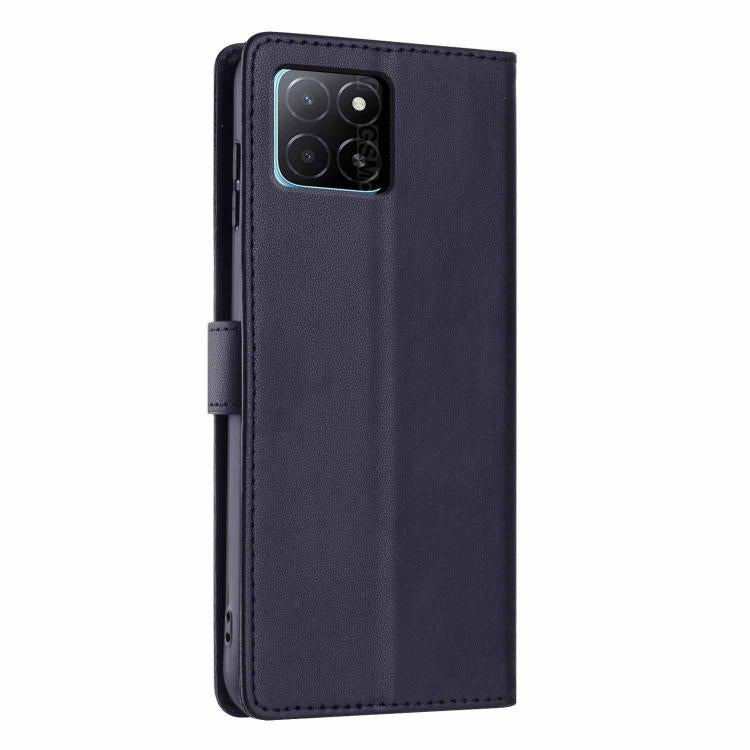 For Honor X5b Tree Cat Embossed Flip Vegan Leather Phone Case