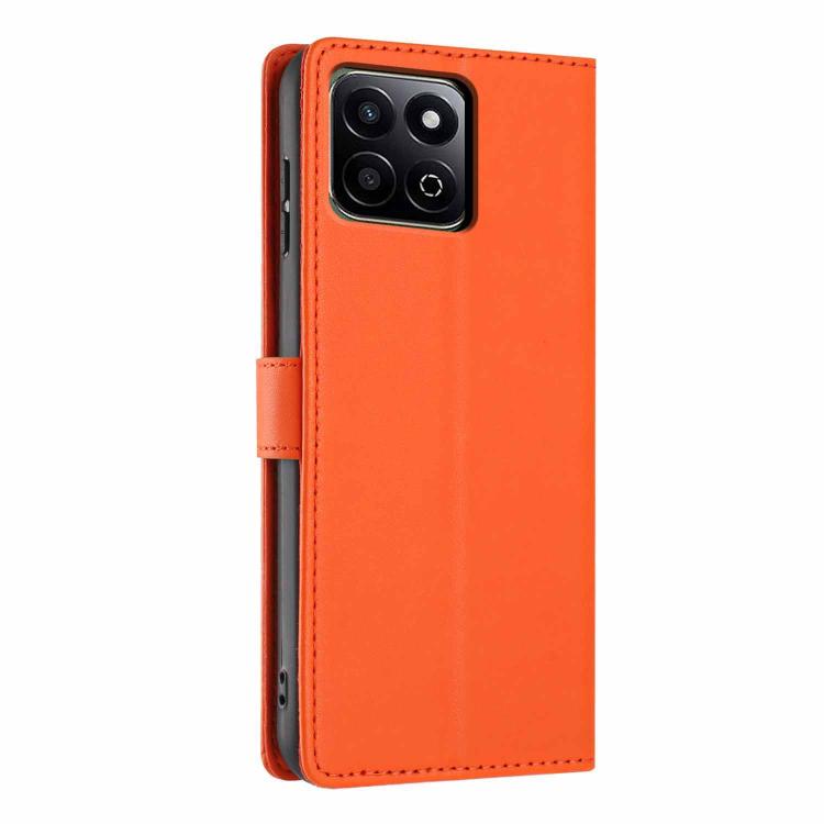 For Honor X6b Tree Cat Embossed Flip Vegan Leather Phone Case
