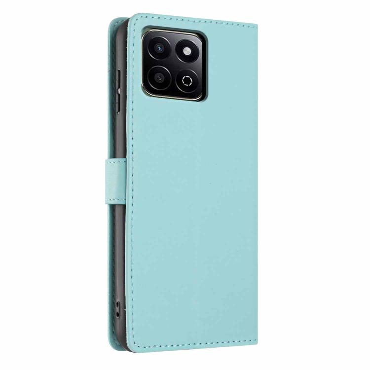 For Honor X6b Tree Cat Embossed Flip Vegan Leather Phone Case