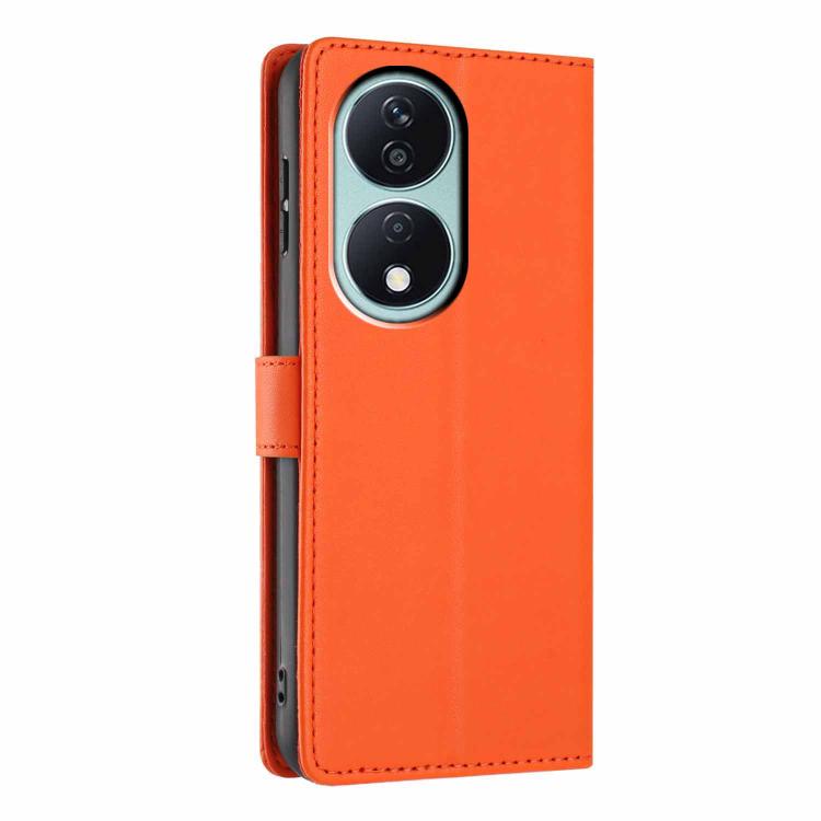 For Honor X7b Tree Cat Embossed Flip Vegan Leather Phone Case