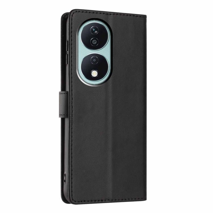 For Honor X7b Tree Cat Embossed Flip Vegan Leather Phone Case