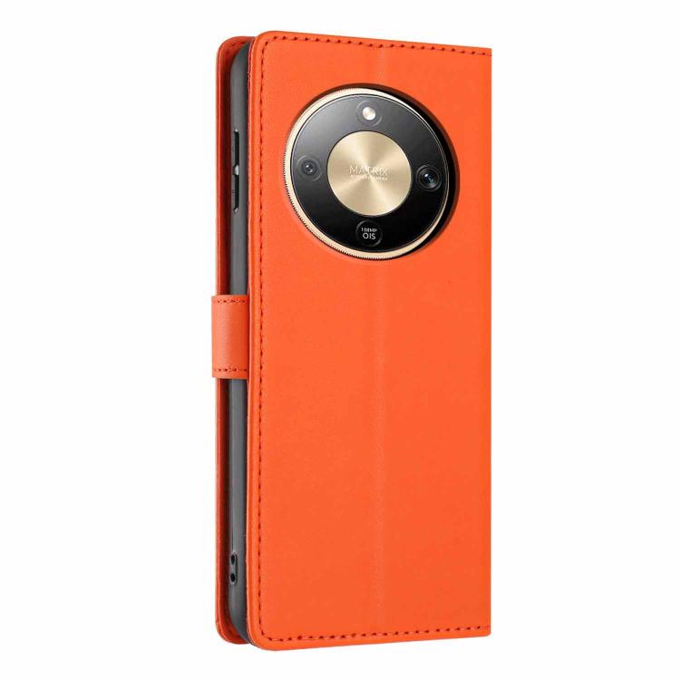 For Honor X8d 4G Tree Cat Embossed Flip Vegan Leather Phone Case