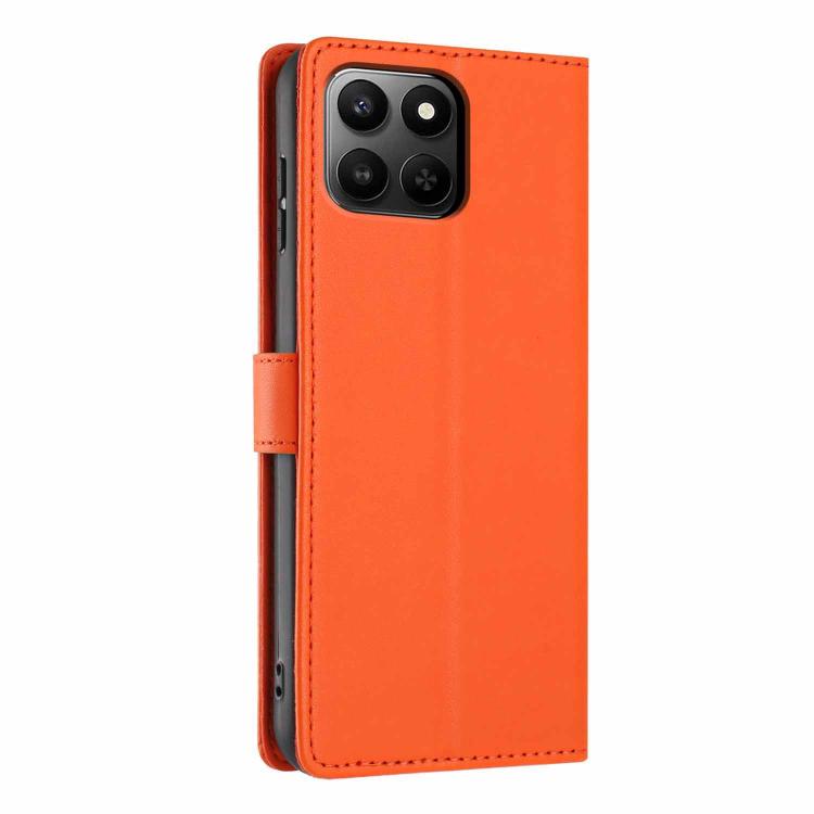 For Honor X7d 4G / 5G Tree Cat Embossed Flip Vegan Leather Phone Case