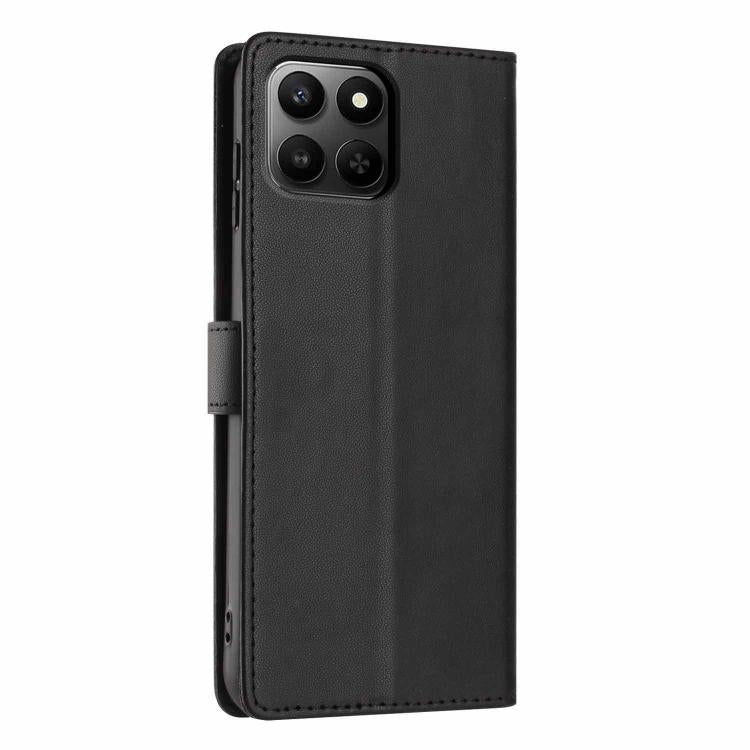 For Honor X7d 4G / 5G Tree Cat Embossed Flip Vegan Leather Phone Case